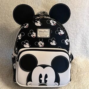 Disney Parks Many Cute Faces of Mickey Loungefly Bag